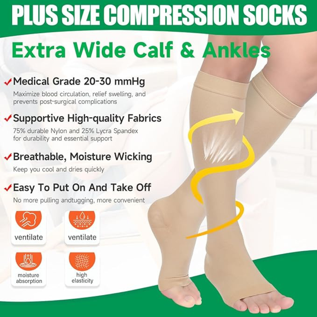Bamboo Compression Leg Ankle Sleeves Men & Women